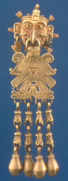 Pendant of the Wind God Ehecatl, Miztec by Mixtec